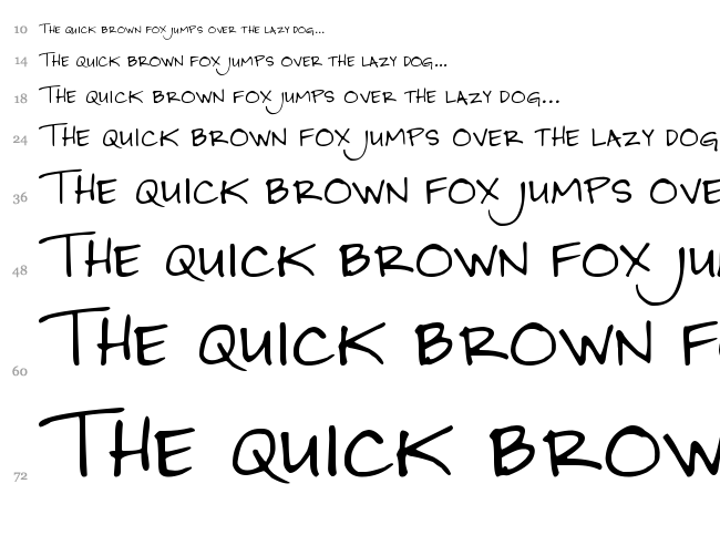 DJB Jenna font waterfall